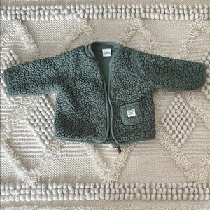 Cozy Green Sherpa Jacket